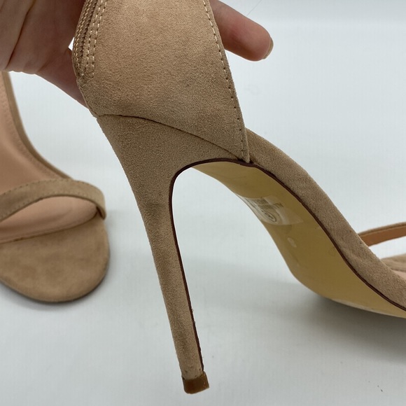 Olivia Ferragamo High Heels Stilettos Crystal Jeweled Ankle Strap Tan Womens 8 - Picture 16 of 17